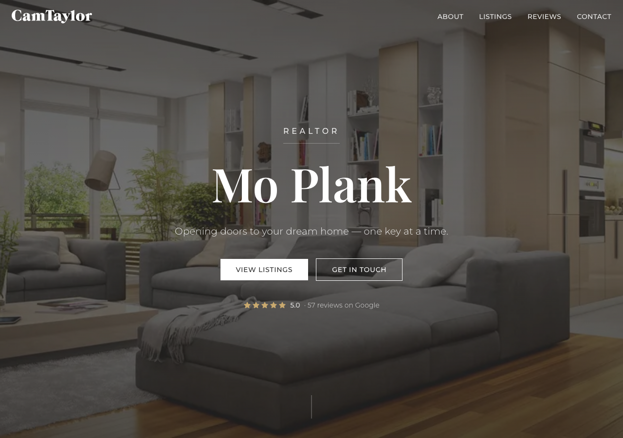 Screenshot of Mo Plank Realtor